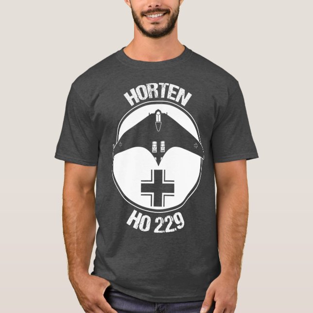 Horten HO 229 Flygande Vinge Warbird Luftwaffe Gif T Shirt (Framsida)