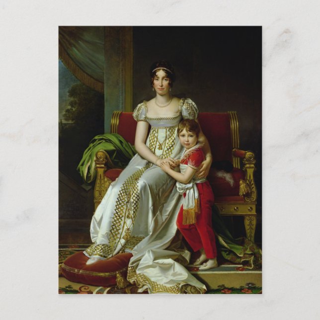 Hortense de Beauharnais och hennes son Vykort (Framsida)