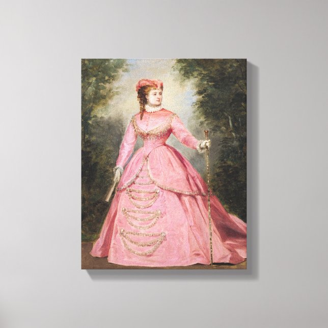 Hortense Schneider 1868 Canvastryck (Framsida)