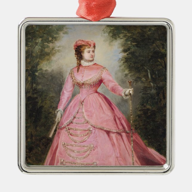 Hortense Schneider 1868 Julgransprydnad Metall (Framsidan)