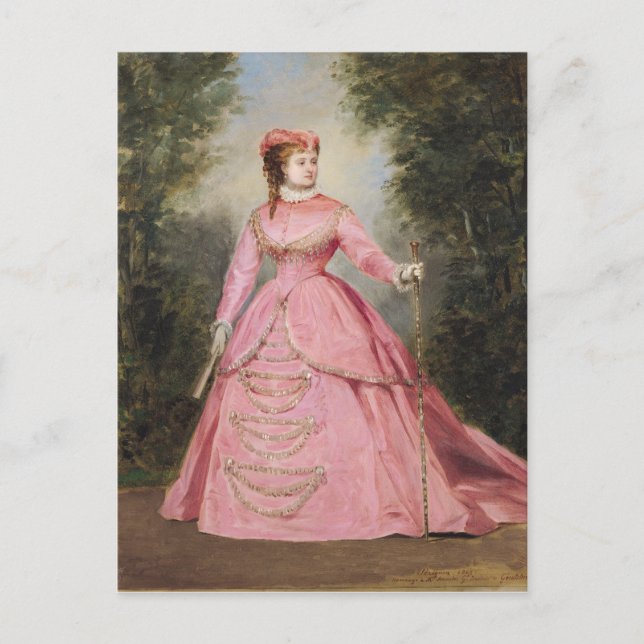 Hortense Schneider 1868 Vykort (Framsida)