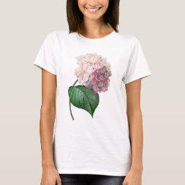 Hortensia Blomma Konst Vintage Stil T-Shirt