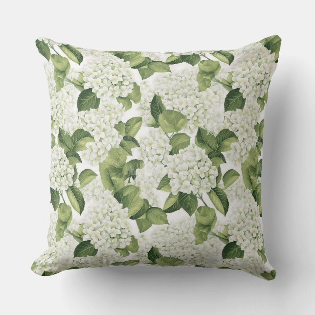 Hortensia Blommor Kudde (Framsida)