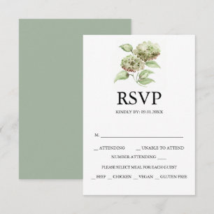 Hortensia Bröllop RSVP-kort OSA Kort