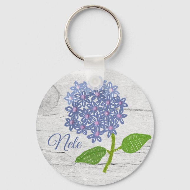  Hortensie, personalisiert   Nyckelring (Framsida)