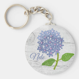 Hortensie, personalisiert Nyckelring