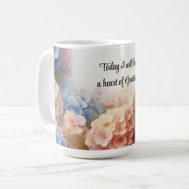 Hortensior Gratitude kaffemugge Kaffemugg (Framsida vänster)