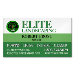 Horticulture Lawn Business Magnetiska Visitkort
