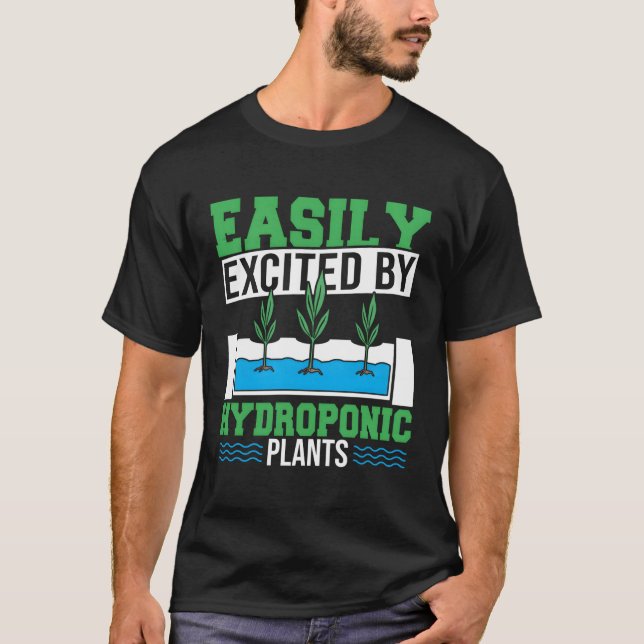 Hortikultur i inomhusbruk, lätt hydraropon t shirt (Framsida)