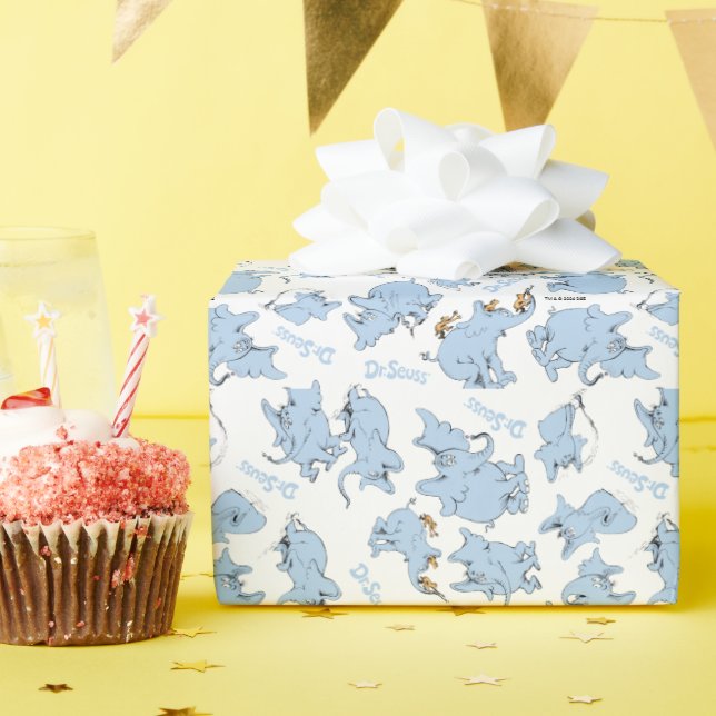 Horton Hears A Who Monkey Pattern Presentpapper (Födelsedagsfest)