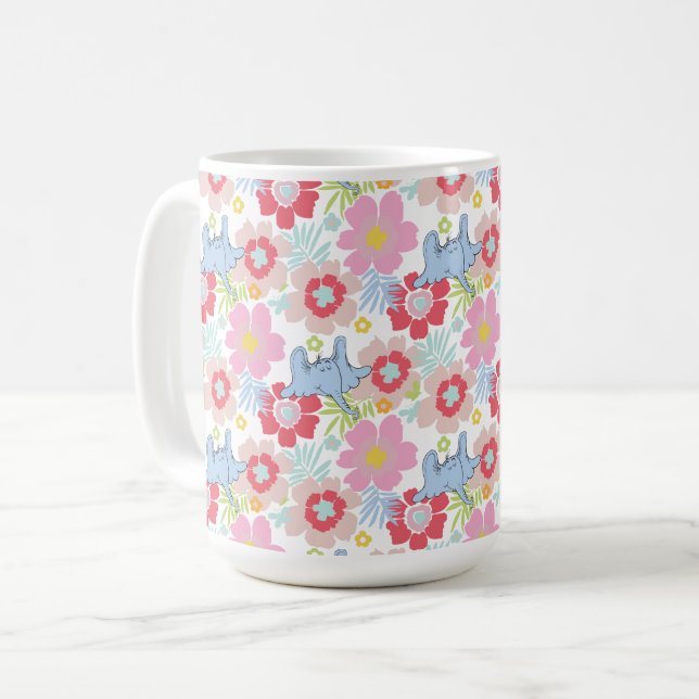 Horton Hears A WHO | Pastel Flower Mönster Kaffemugg (Framsida vänster)