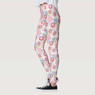 Horton Hears A WHO   Pastel Flower Mönster Leggings