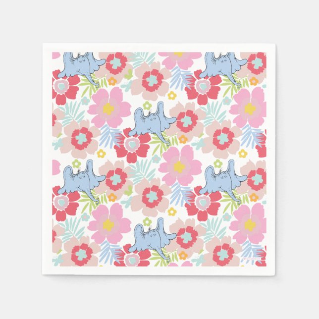 Horton Hears A Who | Pastell blomster mönster Pappersservett (Framsidan)