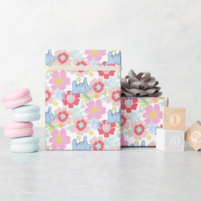 Horton Hears A Who | Pastell blomster mönster Presentpapper (Baby Shower)