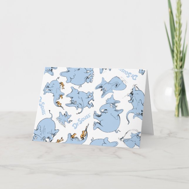 Horton Hör en Vem-sj Monkey Mönster Kort (Framsida)