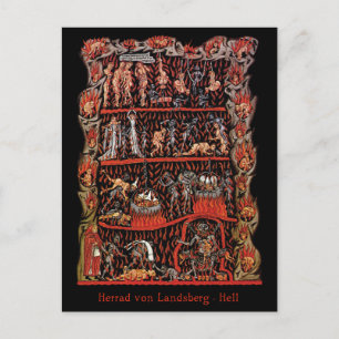 Hortus Deliciarum Helvetet Vykort