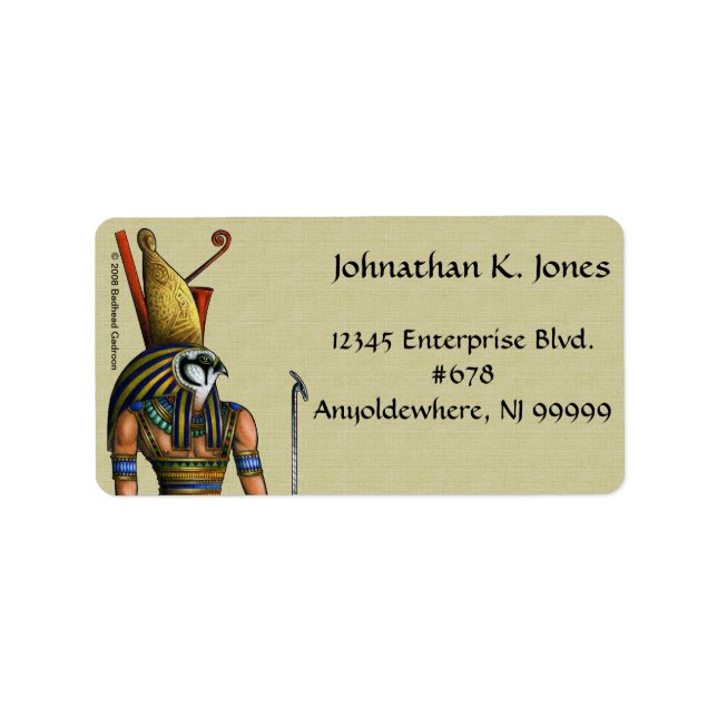 Horus Address Label Adressetikett (Framsidan)