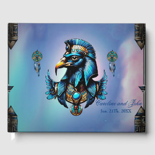 Horus den egyptiska falkguden. gästböcker
