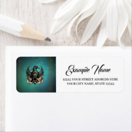 Horus den falkguden. returadress etikett