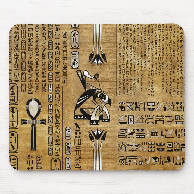 Horus - Egyptian Hor- Guld och Pearl Musmatta (Framsidan)
