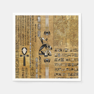 Horus - Egyptian Hor- Guld och Pearl Pappersservett
