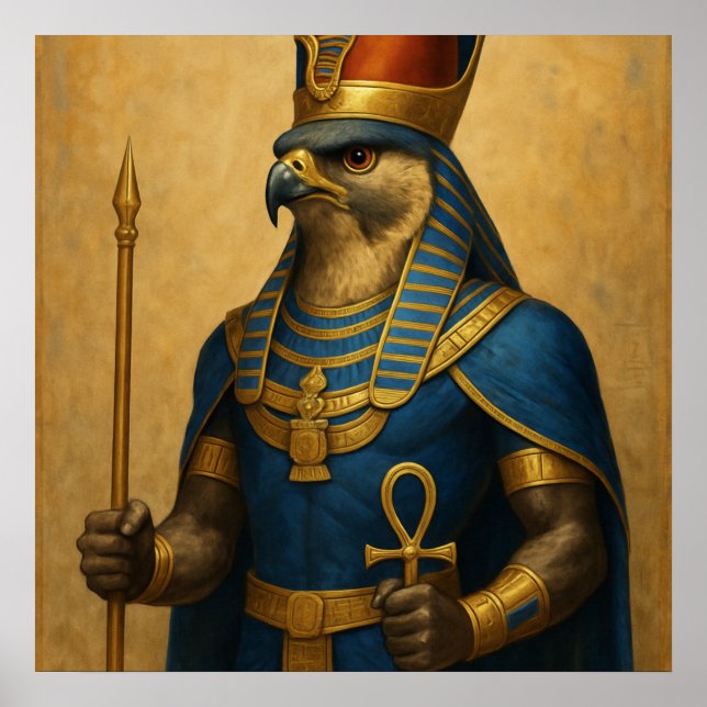 Horus Falcon God Egyptian Poster Art (Framsidan)
