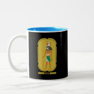 Horus Himlar gud Two-Tone Coffee Mugg
