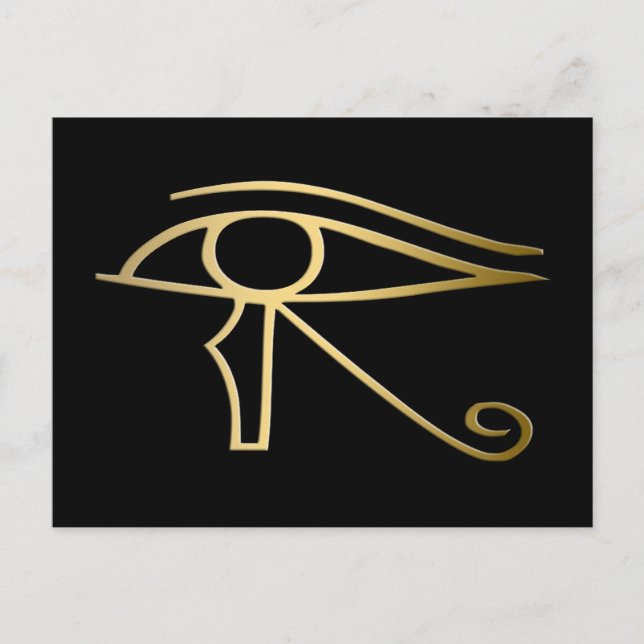 Horus öga egyptisk symbol vykort (Framsida)