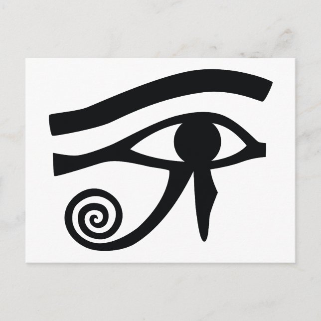 Horus öga hieroglyf vykort (Framsida)