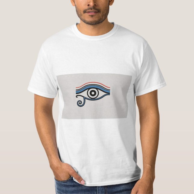  Horus öga skyddssymbol – Forntida herrmode T Shirt (Framsida)