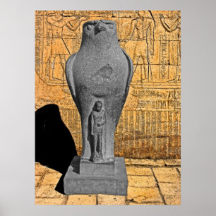 Horus Statue, Edfu, Egypten 1 Poster