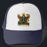 Horus the Protector – Bold Ancient Egyptian Falcon Keps<br><div class="desc">ap into ancient strength and bold style with this unique Horus the Protector trucker hat. Featuring the legendary falcon with outstretched golden wings above the pyramids and sun, this high-resolution design brings together clarity, resilience, and timeless heritage. Whether you're out on the road or styling casually, this hat blends mythic...</div>