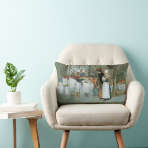 Hos blomsterhandlaren av Childe Hassam, Vintage Fi Lumbarkudde