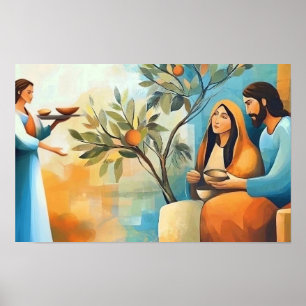 Hos Marta och Maria Poster