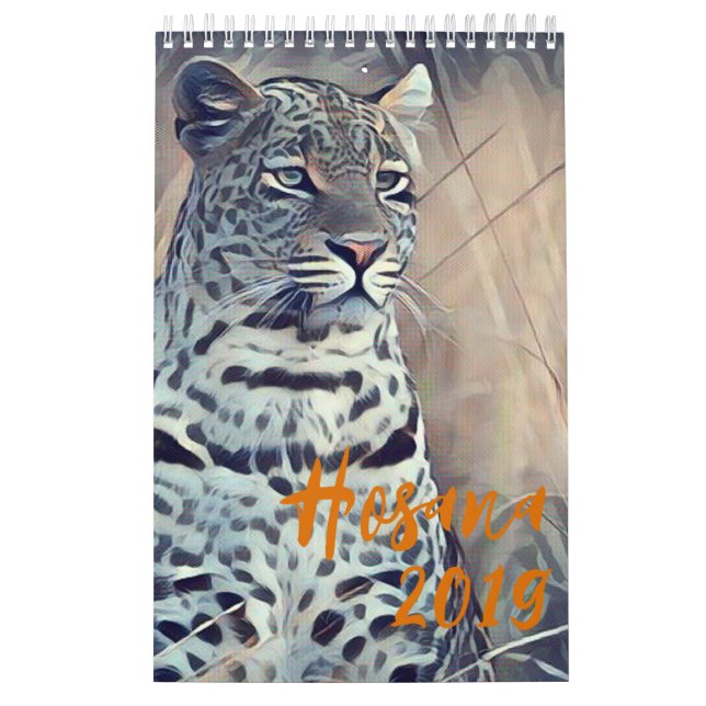 Hosana den Leopardväggkalendern 2019 Kalender (Omslag)
