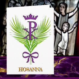 HOSANNA Handflatan Söndag Card (John 12:12-15) Kort