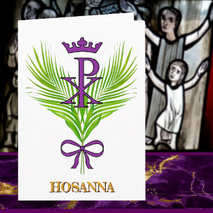 HOSANNA Handflatan Söndag Card (John 12:12-15) Kort