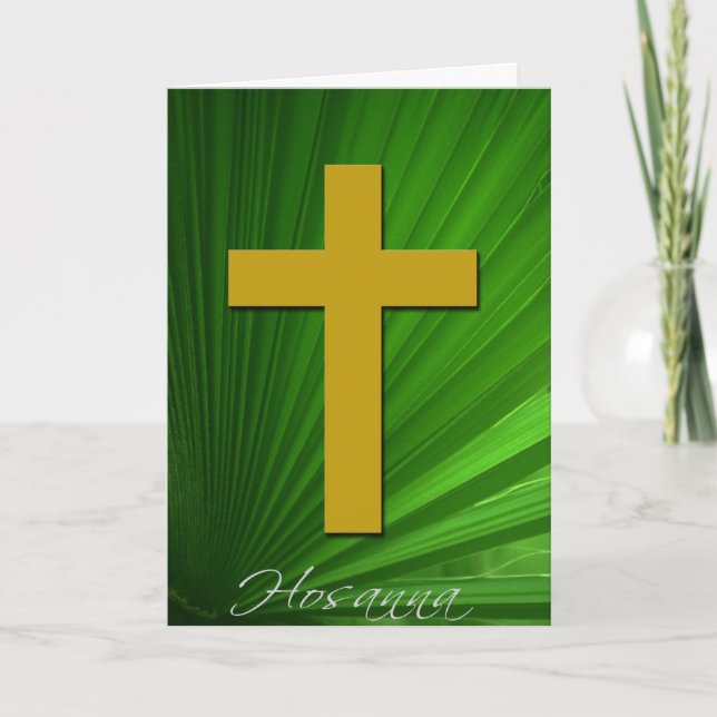 Hosanna med Bible Verse Greeting Card Kort (Framsida)