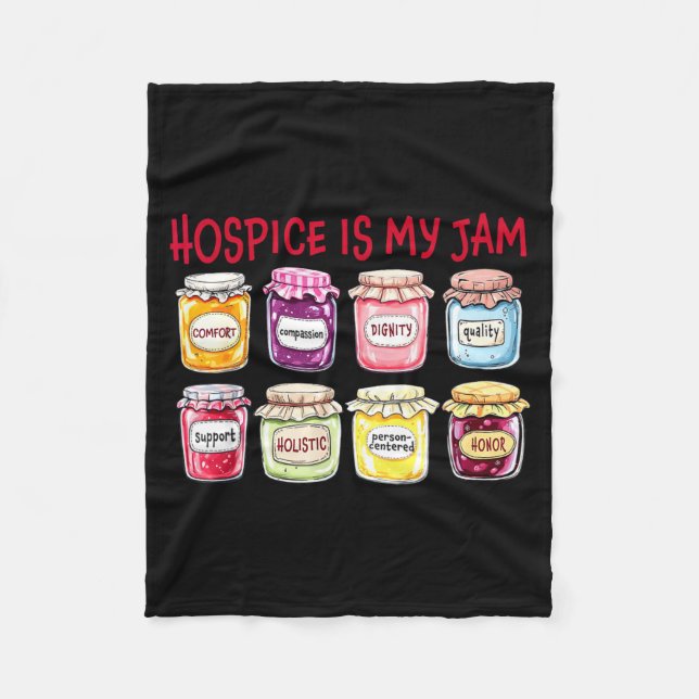 Hosce Is My Jam Caregiver Appreciation Medical Sta Fleecefilt (Framsidan)