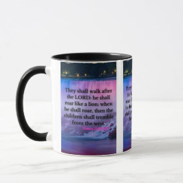 Hosea 11:10 KJV Bible Verse Pic Two-Tone Mugg