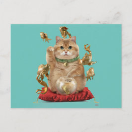 Hosico Maneki-neko Vykort