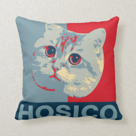 Hosico - Red Blue Illustration Kudde