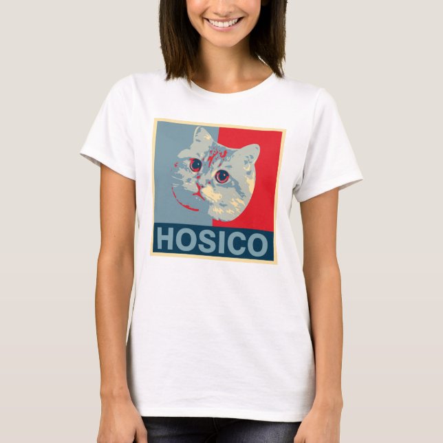 Hosico - Red Blue Illustration T Shirt (Framsida)