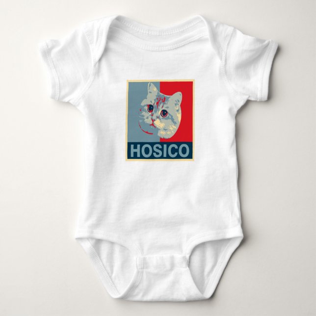 Hosico - Red Blue Illustration T Shirt (Framsida)