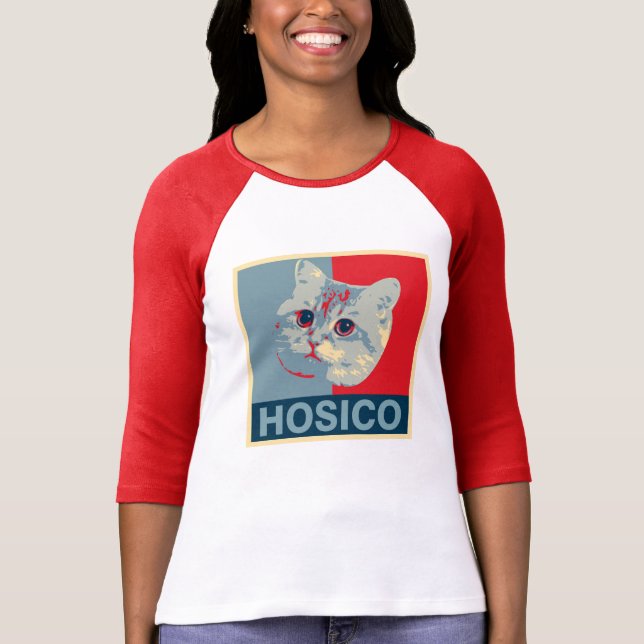 Hosico - Red Blue Illustration T Shirt (Framsida)