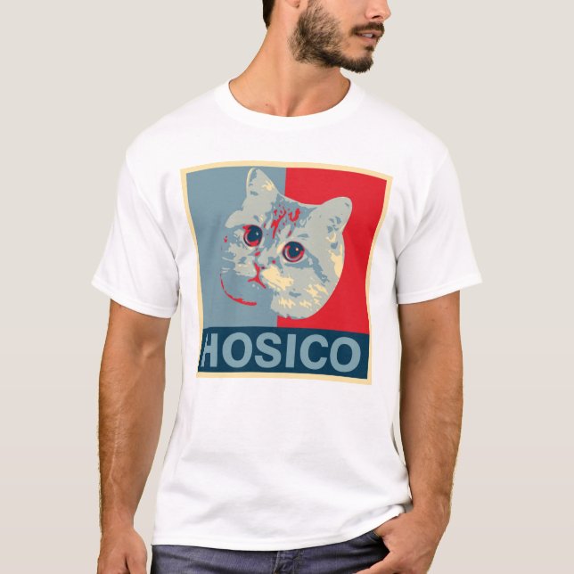 Hosico - Red Blue Illustration T Shirt (Framsida)