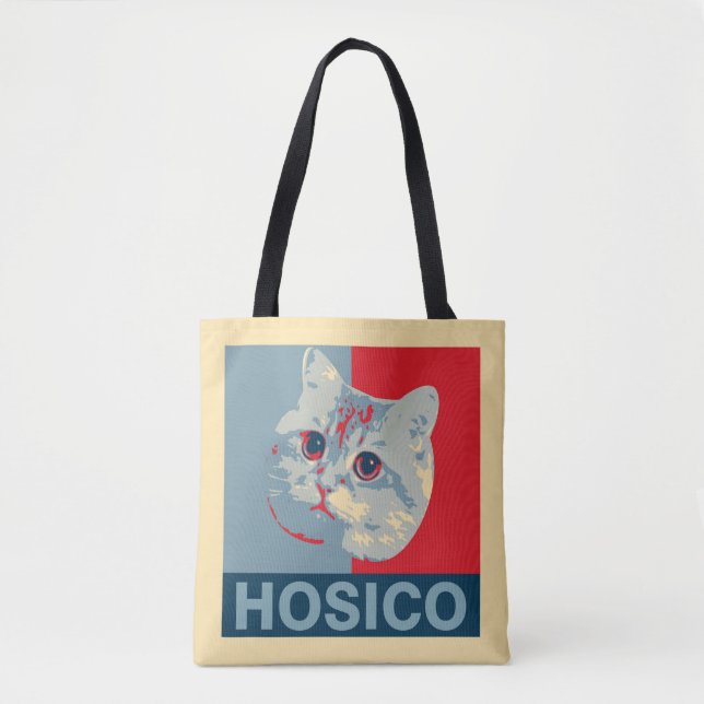 Hosico - Red Blue Illustration Tygkasse (Framsida)