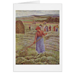 Höskörd på Eragny av Camille Pissarro Hälsningskort