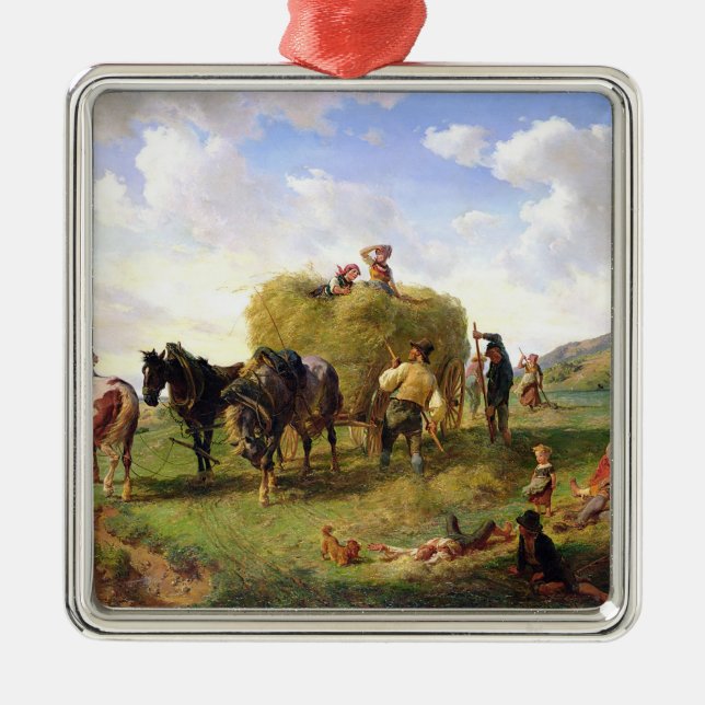 Höskörden, 1869 julgransprydnad metall (Framsidan)