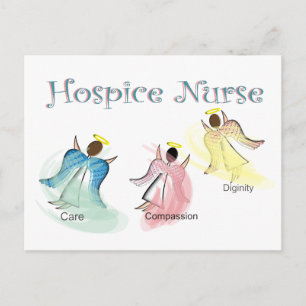 Hospice Nurse 3 Änglar Design Vykort